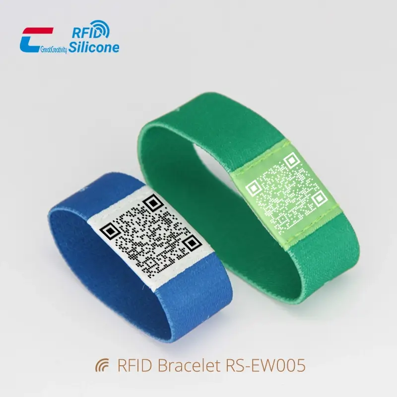 RFID Festival Wristbands Elastic Fabric Wristband Supplier