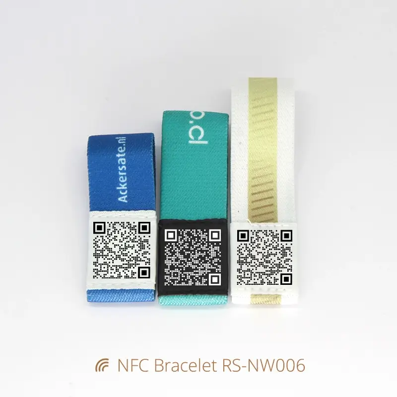 Custom NFC Bracelet NTAG213 Elastic Fabric Wristbands