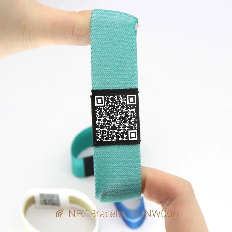 Custom NFC Bracelet NTAG213 Elastic Fabric Wristbands