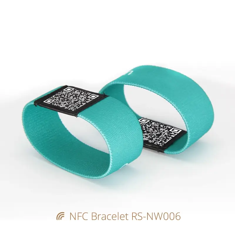 Custom NFC Bracelet NTAG213 Elastic Fabric Wristbands