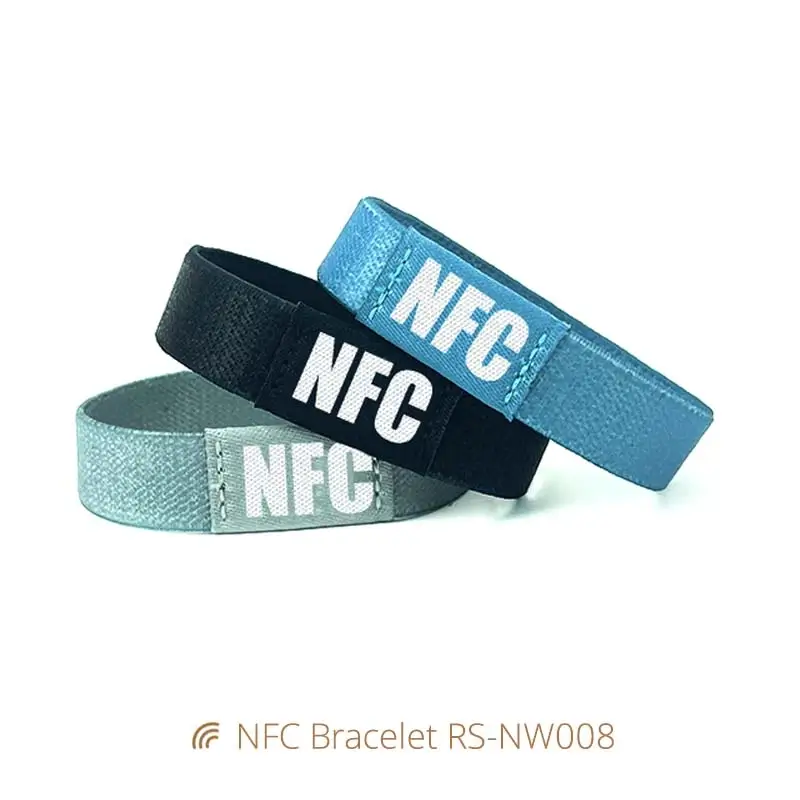 Custom Logo Elastic Cloth NFC Wristband for Quick URL Access