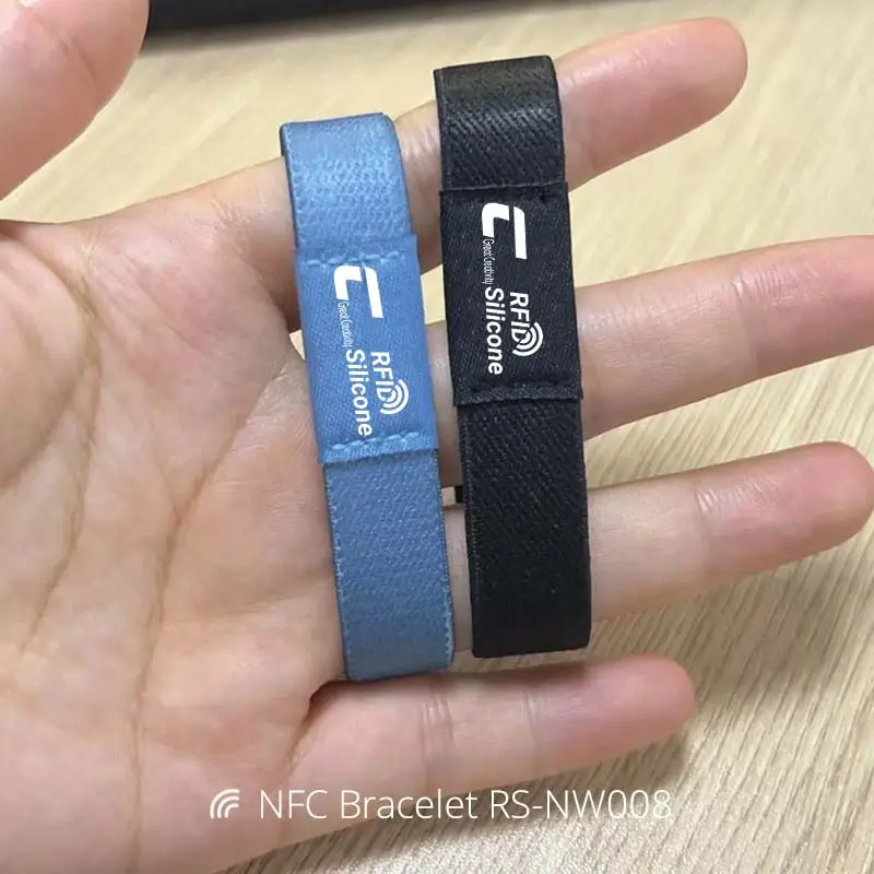 Custom Logo Elastic Cloth NFC Wristband for Quick URL Access