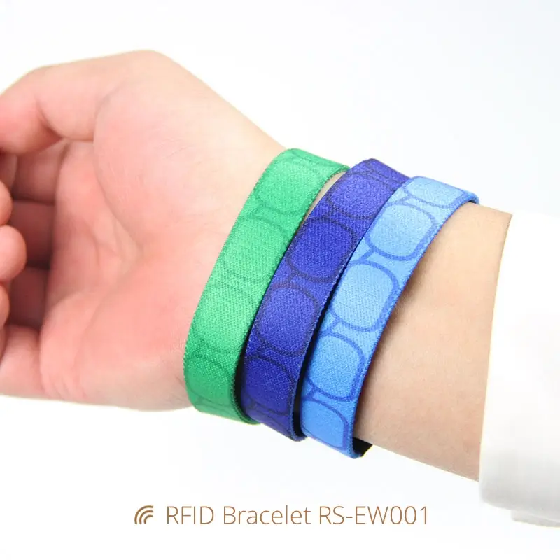 Custom RFID Elastic Wristband Digital NTAG213 Bracelets