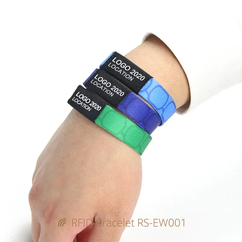 Custom RFID Elastic Wristband Digital NTAG213 Bracelets