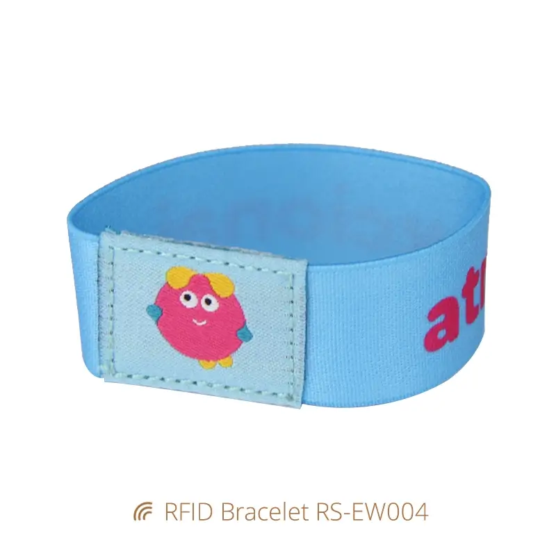 Child RFID Wristband Elastic Band Bracelets for Theme Park