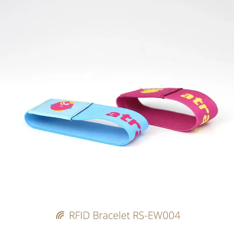 Child RFID Wristband Elastic Band Bracelets for Theme Park