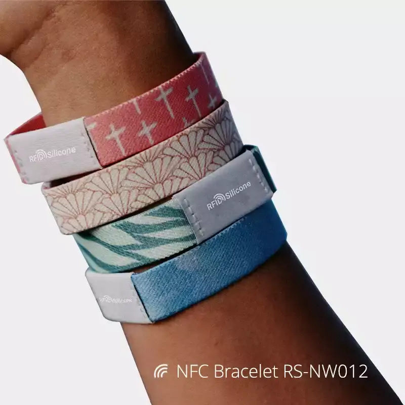 Elastic NFC Bible Bracelet Daily Bible Verse Woven Wristbands