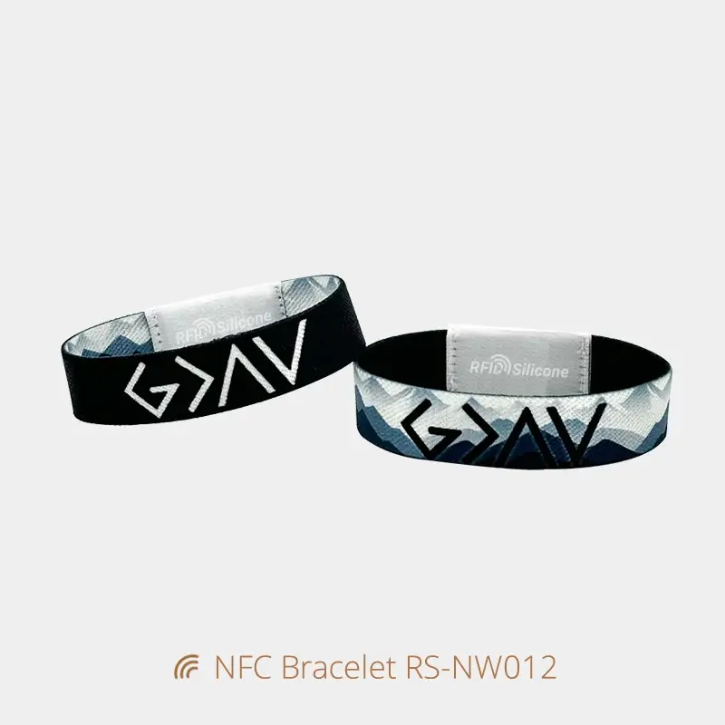 Elastic NFC Bible Bracelet Daily Bible Verse Woven Wristbands