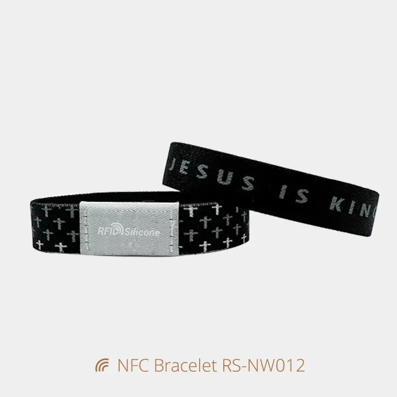 Elastic NFC Bible Bracelet Daily Bible Verse Woven Wristbands