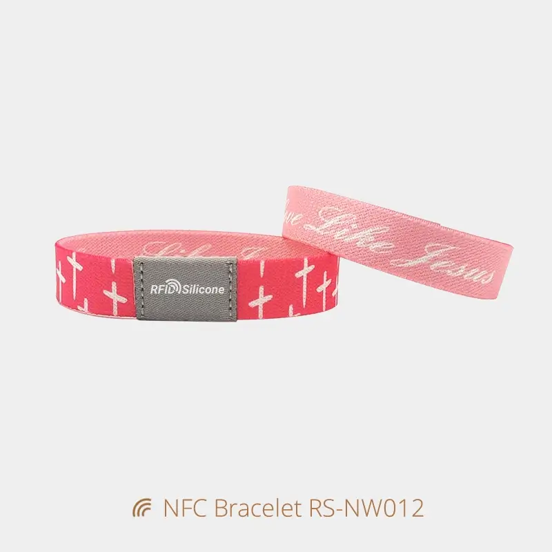 Elastic NFC Bible Bracelet Daily Bible Verse Woven Wristbands