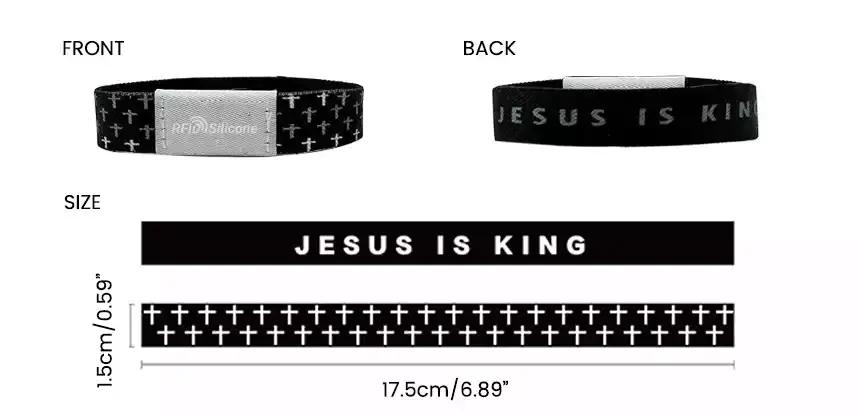 Design & Size of NFC bible bracelet