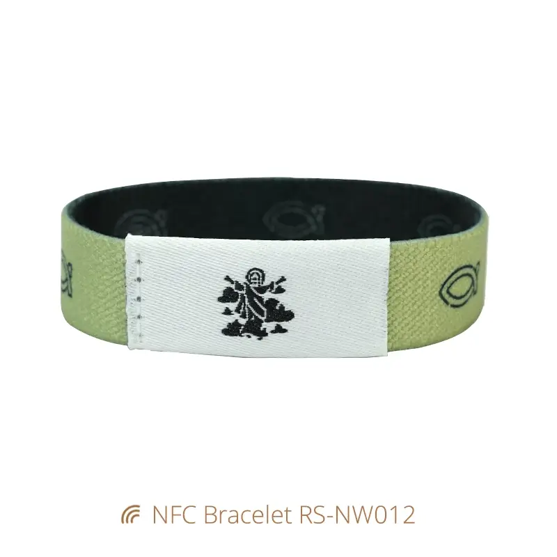 Elastic NFC Bible Bracelet Daily Bible Verse Woven Wristbands