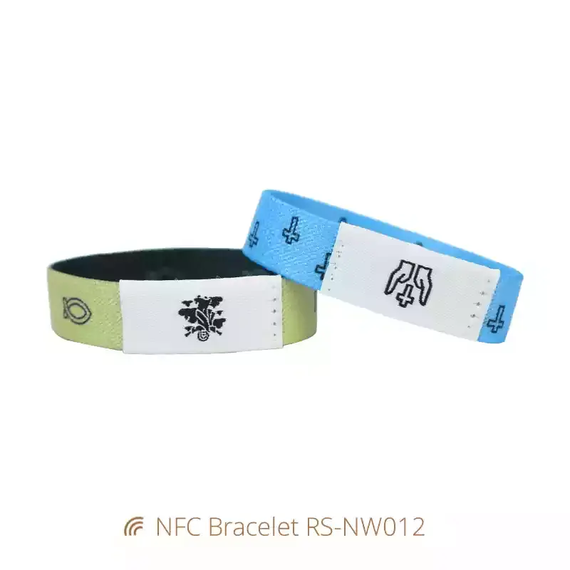 Elastic NFC Bible Bracelet Daily Bible Verse Woven Wristbands