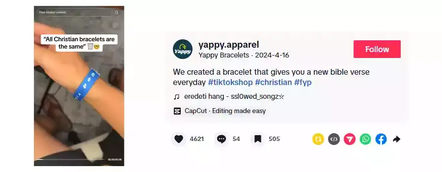 yappy's scripture bracelet video