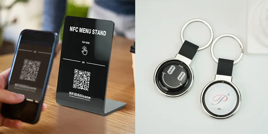 nfc menu and nfc keychain