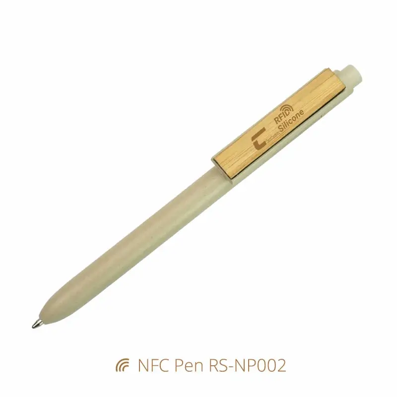 Bamboo Fiber NFC Scribe Pen Push NFC Ballpoint Pen