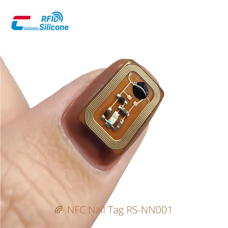 Flashing NFC Led Nail Stickers FPC Nail Chip Tags