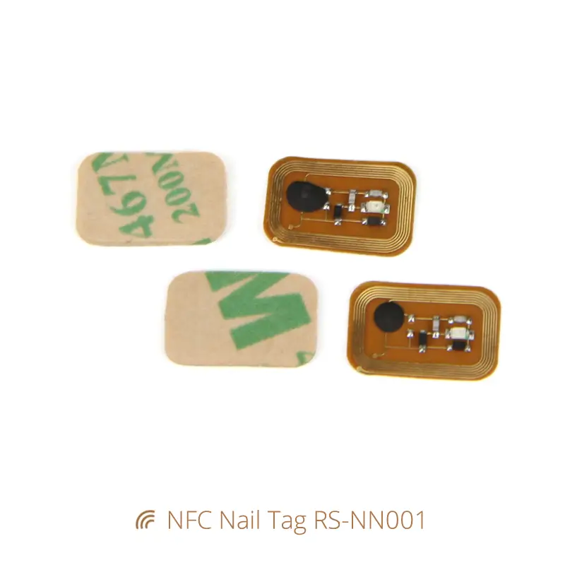 Flashing NFC Led Nail Stickers FPC Nail Chip Tags