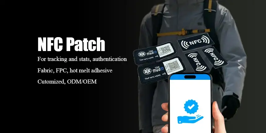 nfc patch fabric iron-on tags for tracking, customized