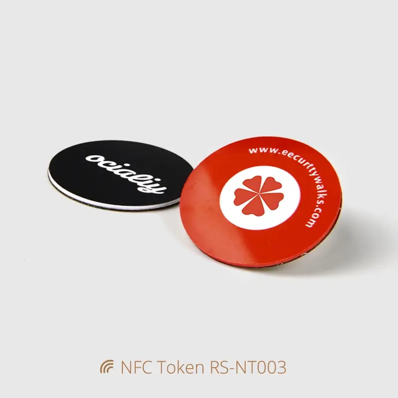Colorful PVC NFC Coin Tags NFC Website Link Tags for Phone