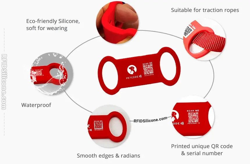 detail of silicone pet tags rs-pt022