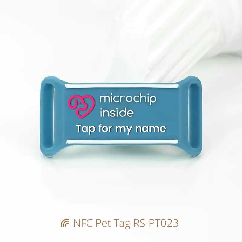 NFC Custom Pet ID Tags Waterproof Soft Silicone