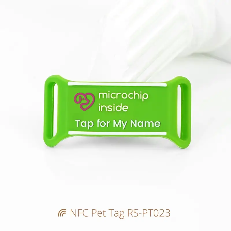 NFC Custom Pet ID Tags Waterproof Soft Silicone