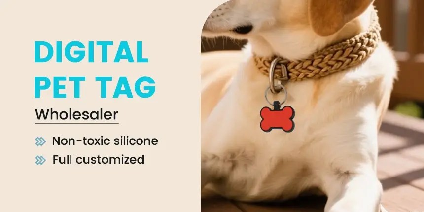 wholesale nfc digital dog tag silicone tag waterproof