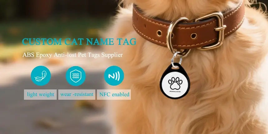 custom cat name tags abs epoxy anti-lost pet tags supplier