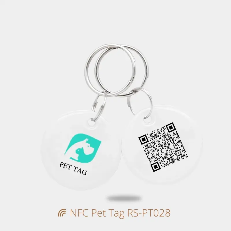 Dia 30MM Modern Dog Tags Epoxy Anti-lost Tag