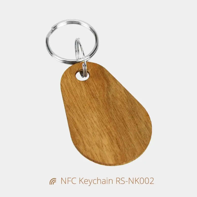 NFC Tag Keychain Logo Printed To Save Contacts
