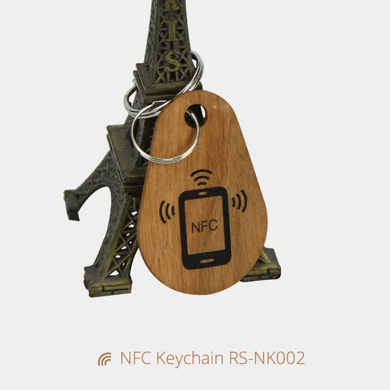 NFC Tag Keychain Logo Printed To Save Contacts