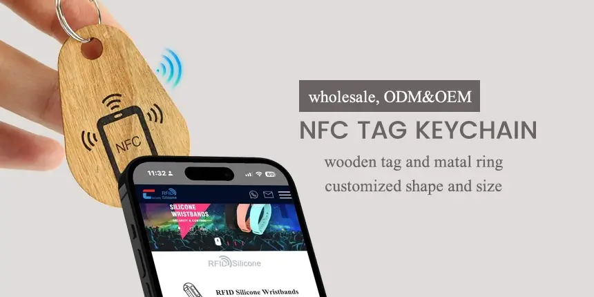 Custom NFC Tags Fabric Keychains Tap to Connect Instantly