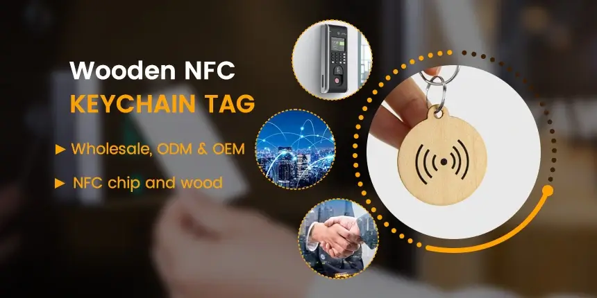 personalized woven nfc keychain tag instant tap to connect