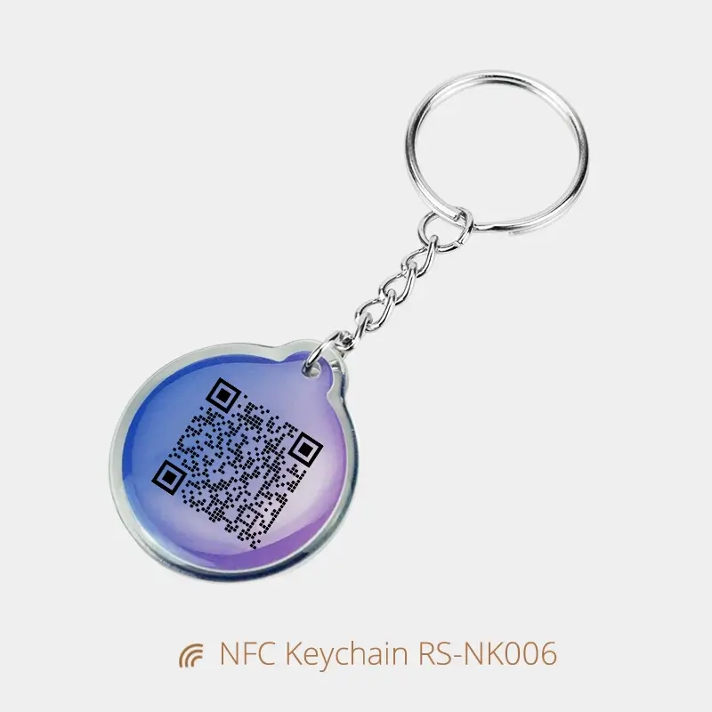 NFC Business Keychains QR Code Printed Share Contacts