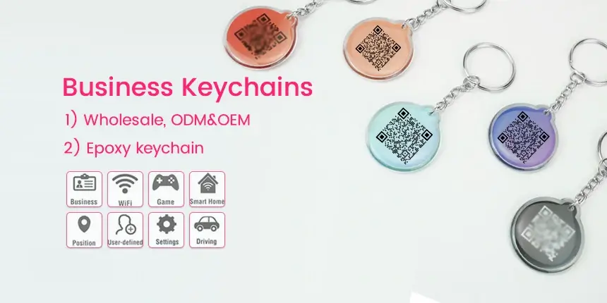 epoxy keychain nfc programmmable for social sharing