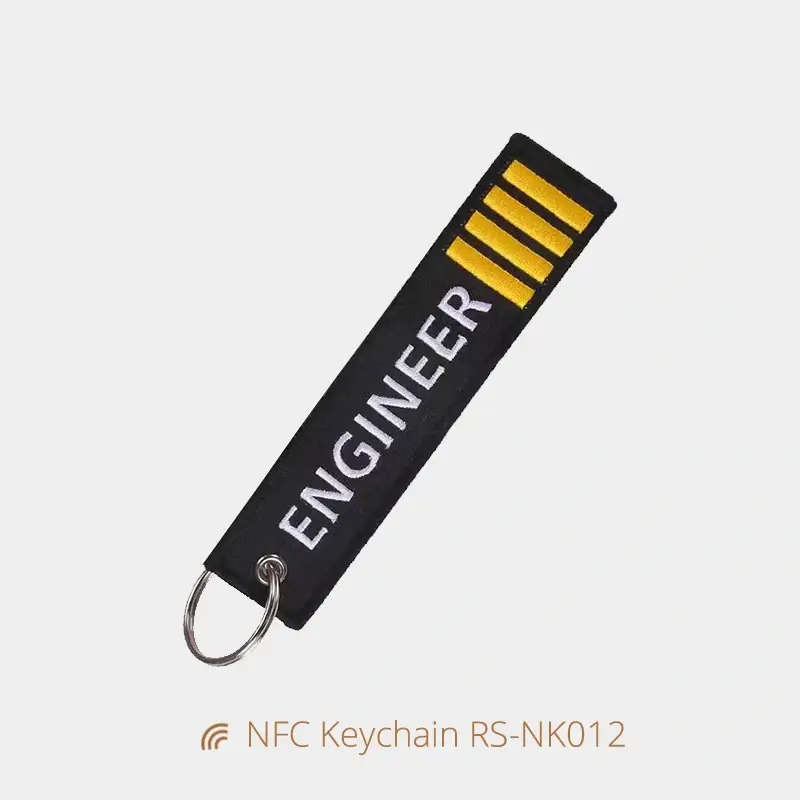 Fabric NFC Keychain Bulk Keyring for Socail Sharing
