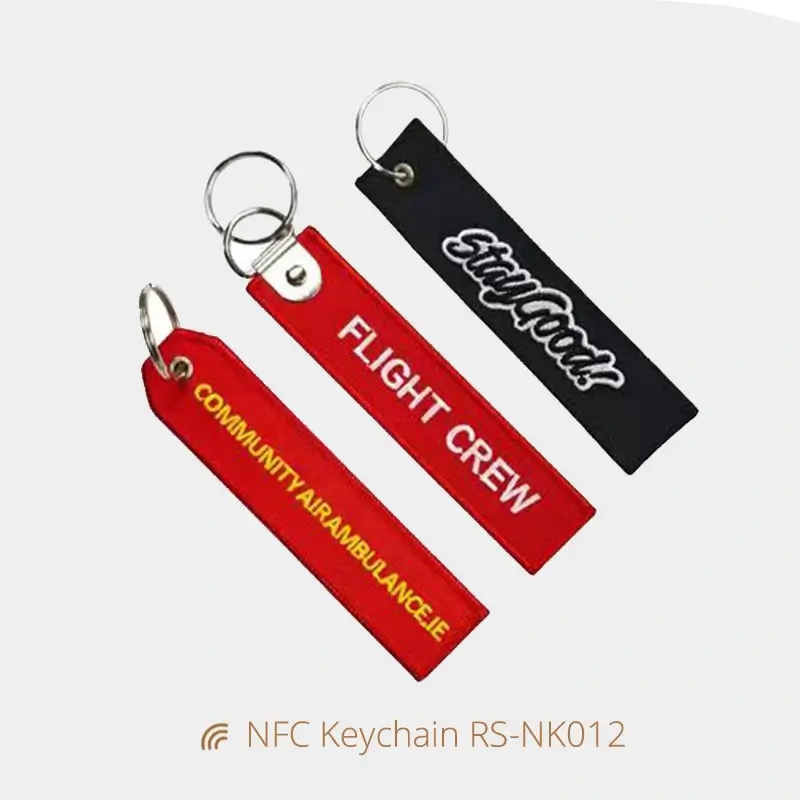 Fabric NFC Keychain Bulk Keyring for Socail Sharing