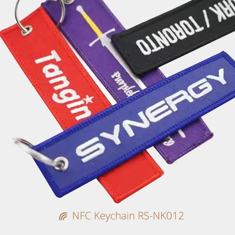 Fabric NFC Keychain Bulk Keyring for Socail Sharing