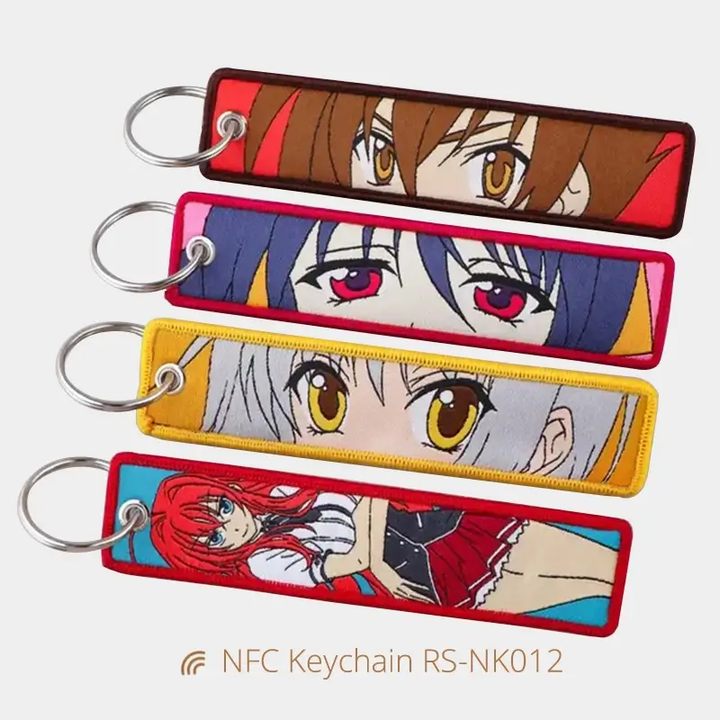 Fabric NFC Keychain Bulk Keyring for Socail Sharing