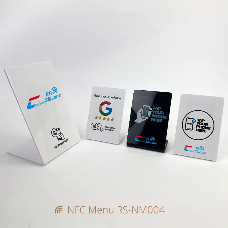 Smart Acrylic Display NFC Menu Stand for Digital Menus
