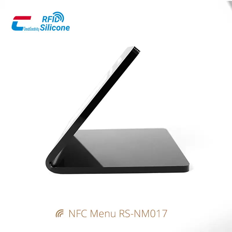 Matte Acrylic NFC Menu Holder for Restaurants & Cafes