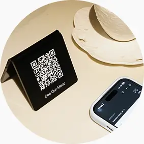 Double-Sided Matte Acrylic NFC Menu Holder