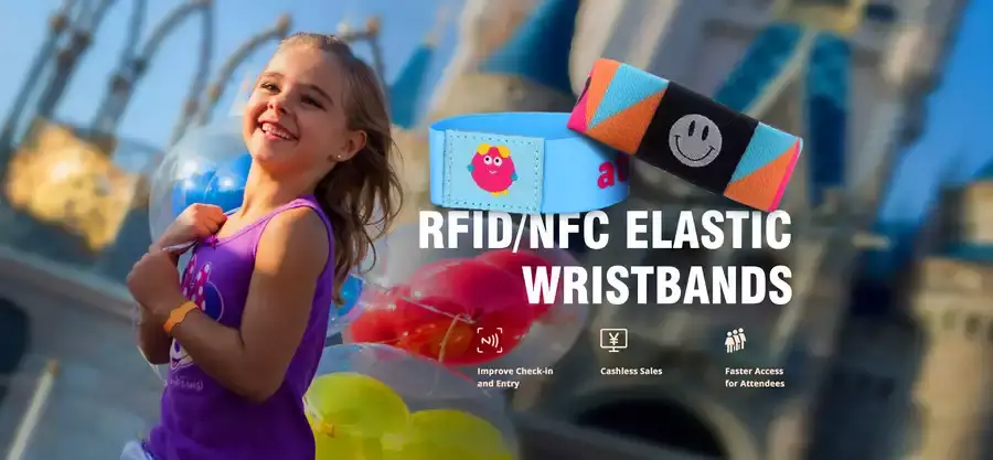 rfid nfc elastic bracelets for adults & kids
