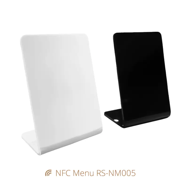 L-Shaped Smart Acrylic NFC Menu for Restaurants