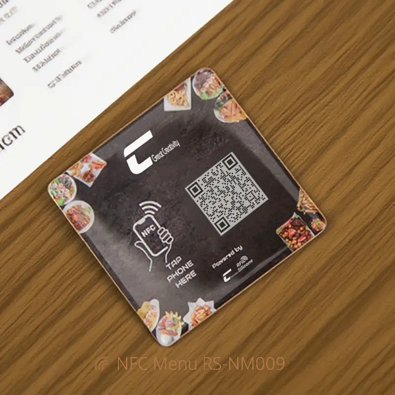 Waterproof Square Label NFC Menu QR Code Tag