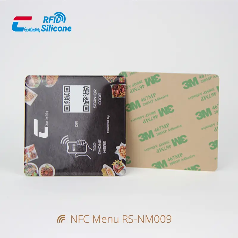 Waterproof Square Label NFC Menu QR Code Tag