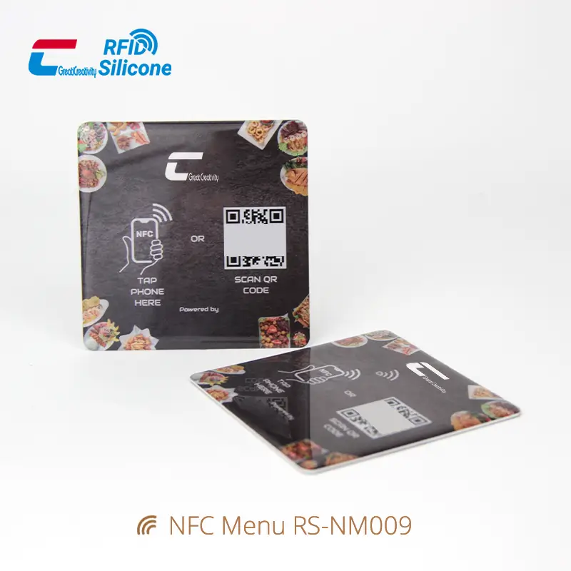 Waterproof Square Label NFC Menu QR Code Tag
