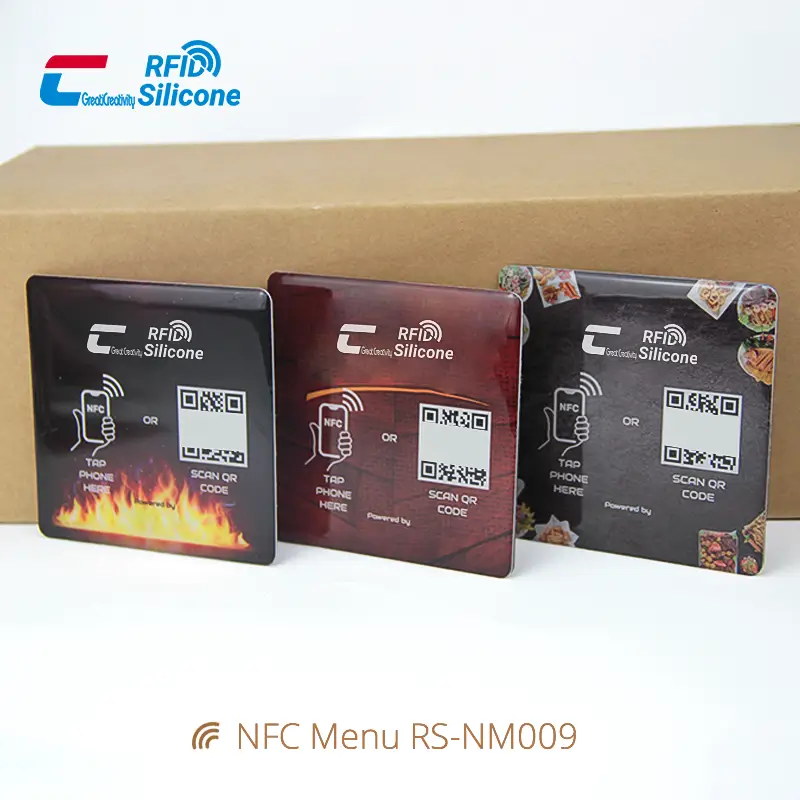 Waterproof Square Label NFC Menu QR Code Tag