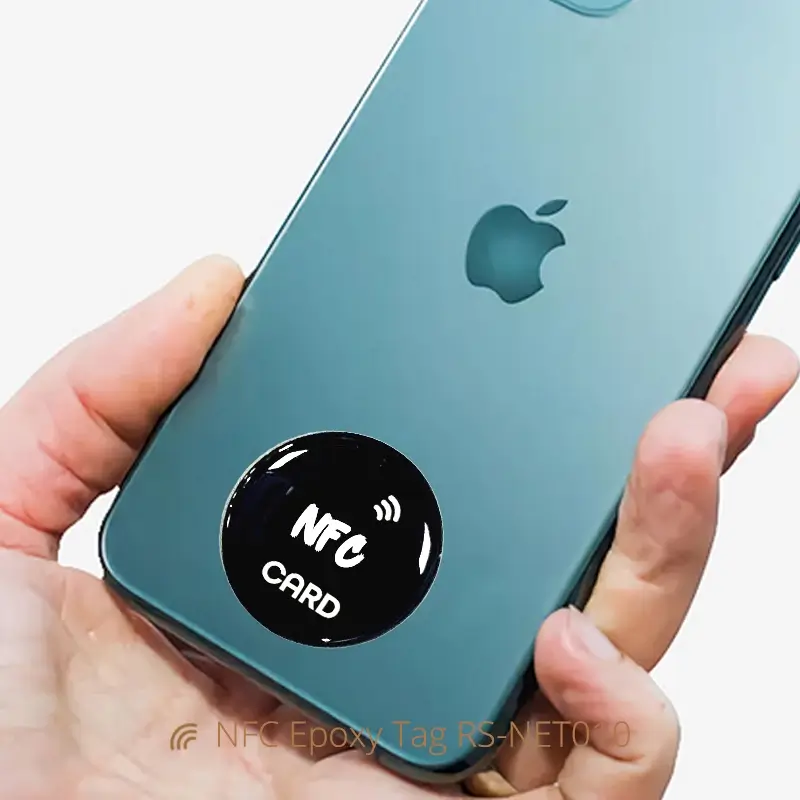Custom Epoxy NFC Tag Round Adhesive Sticker for Phones